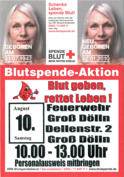 Blutspendentag Groß Dölln